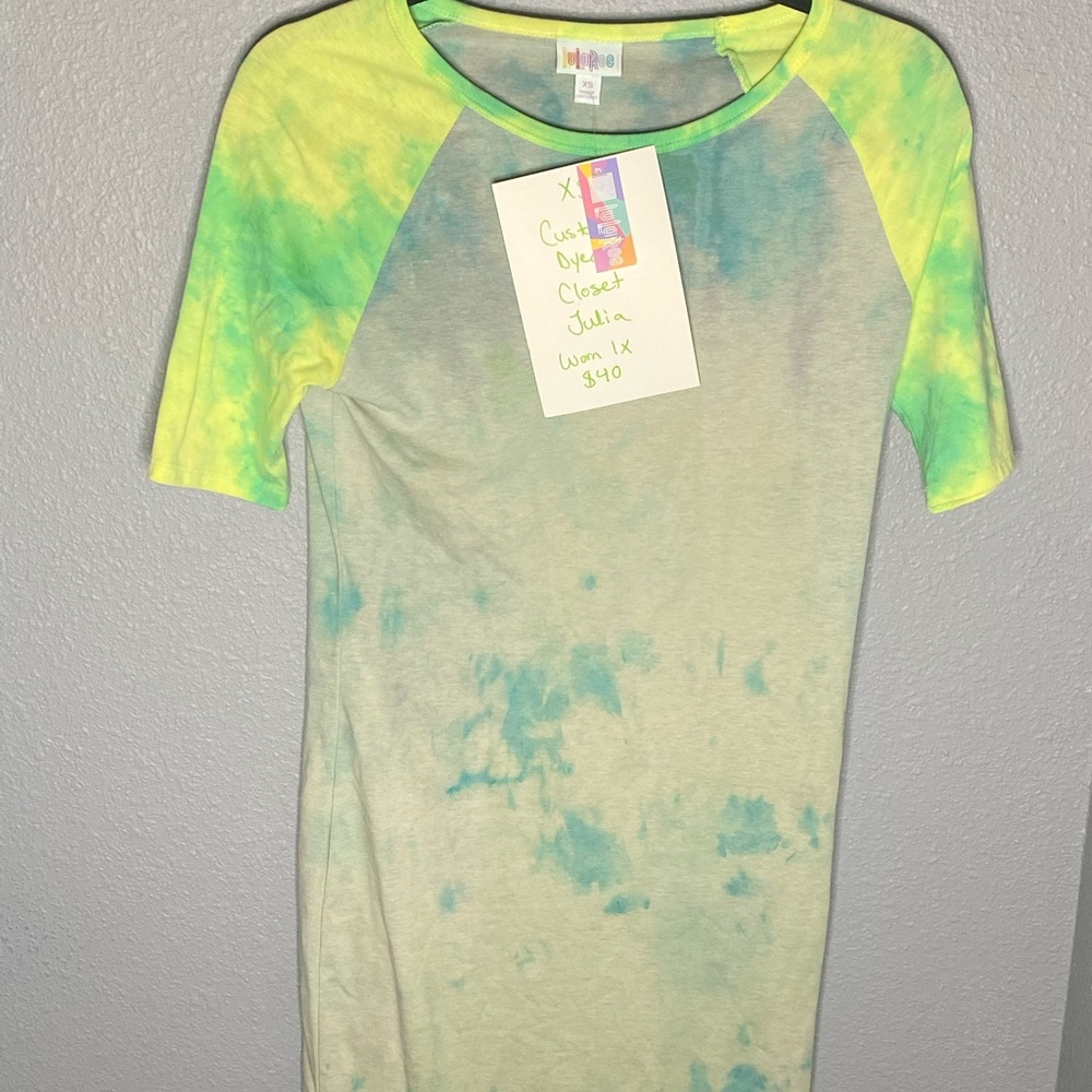 LuLaRoe Julia Custom tie dye new